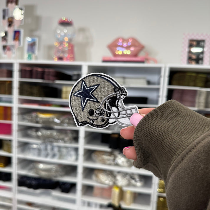 Dallas Helmet - Embroidered Patch – Pretty In Pink Transfers