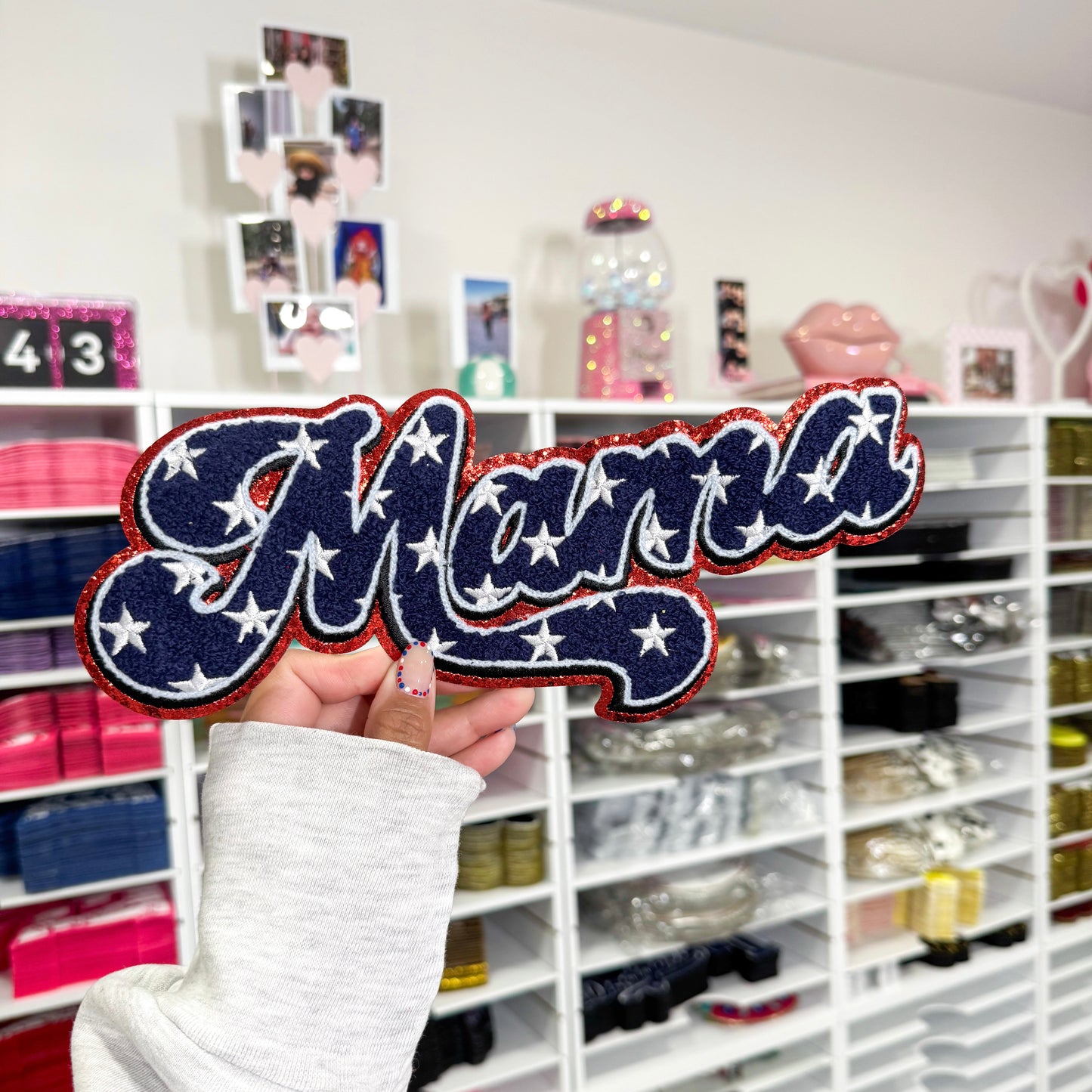 Patriotic Mama -  Chenille Patch
