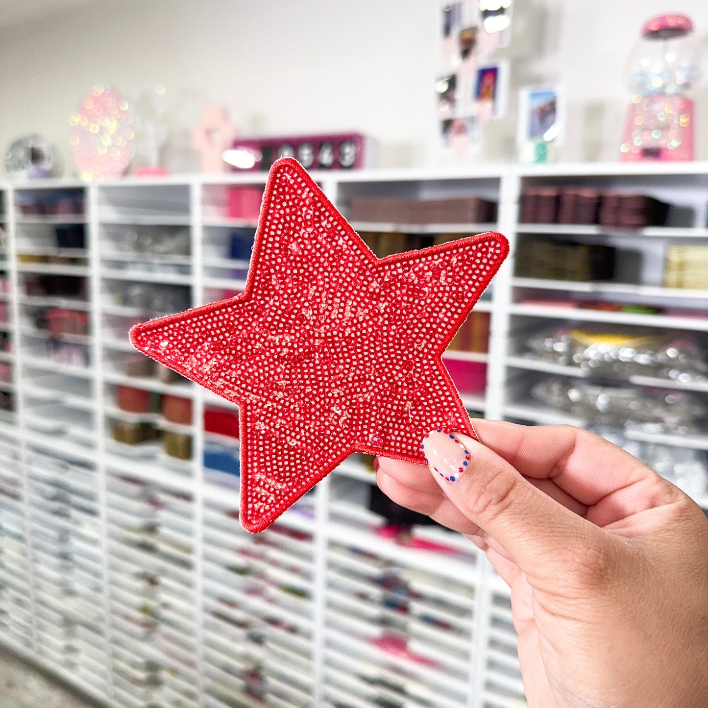 Red, White & Blue Stars - Sequin Patches (Set of 3)