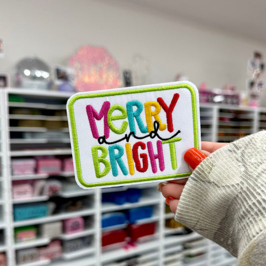 Merry and Bright - Embroidered Patch