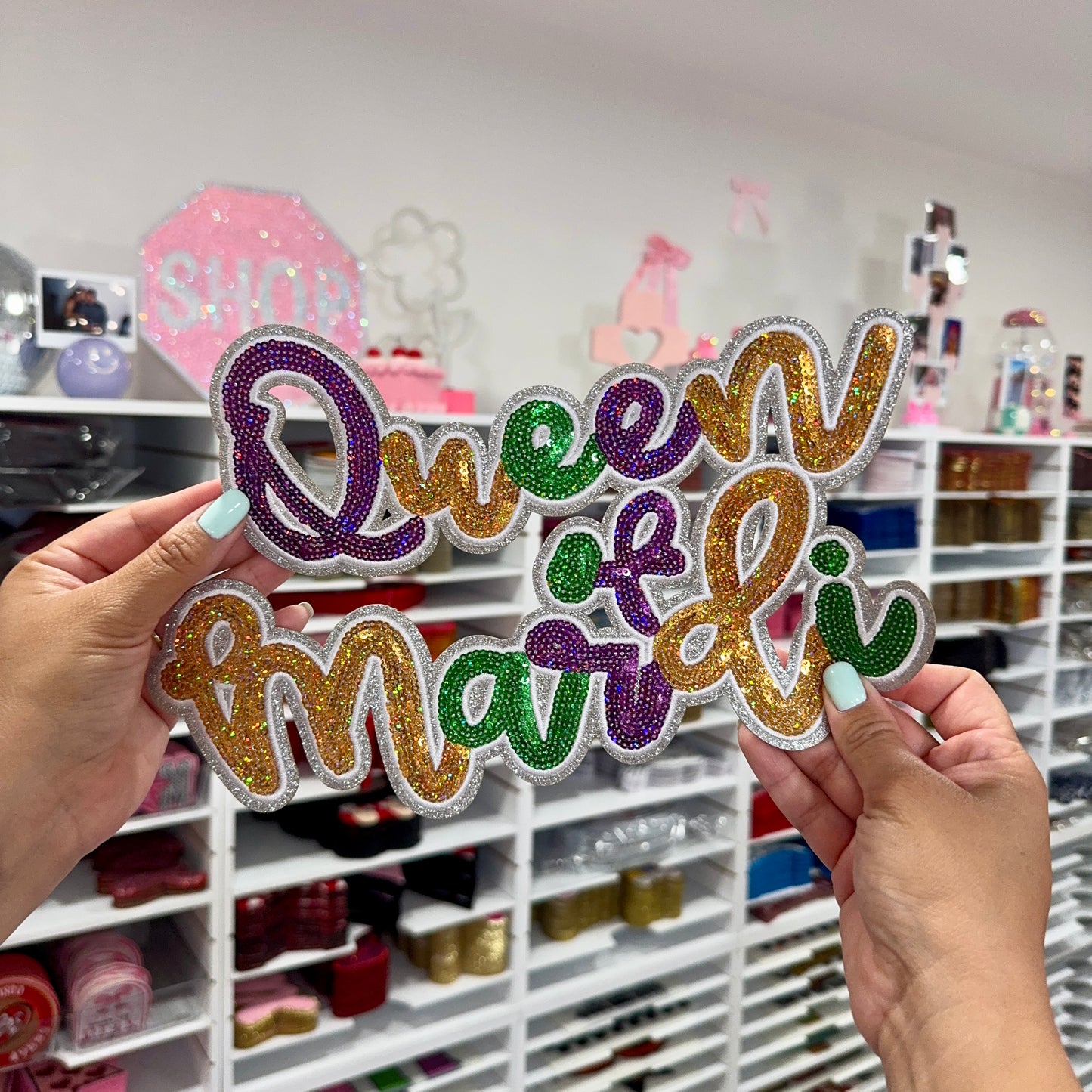 Queen of Mardi - Sequin Patch