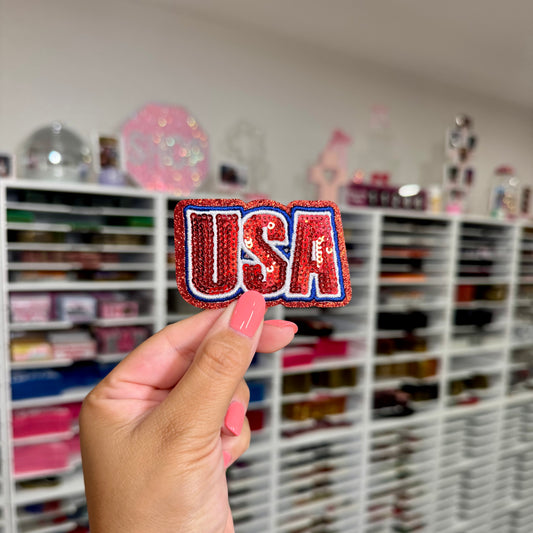 USA - Sequin + Embroidered Patch
