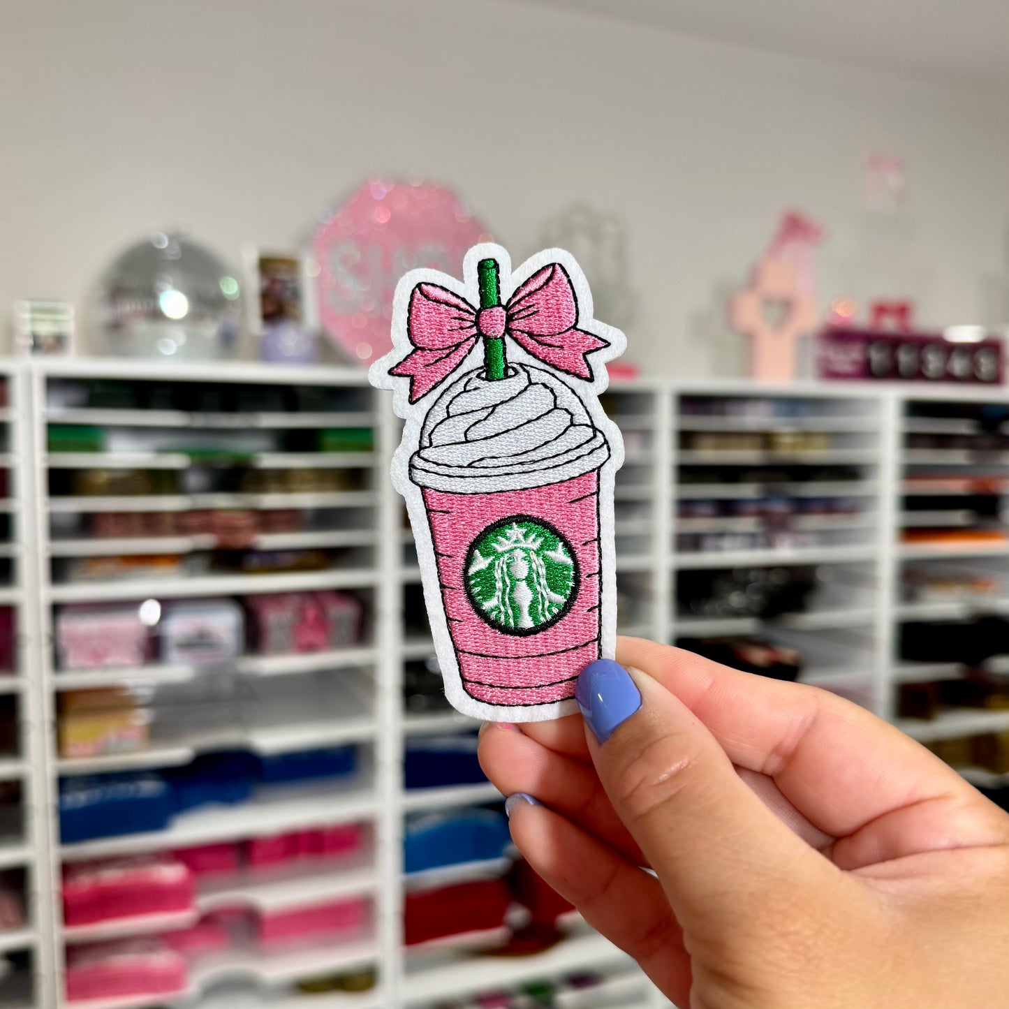 Pink Frapp -  Embroidered Patch