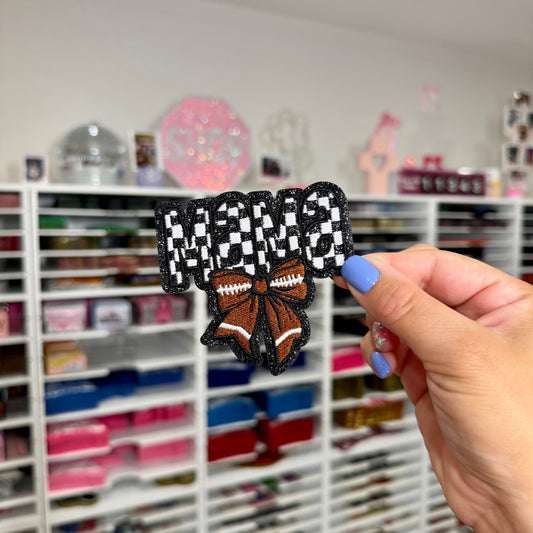 Football Checkered Mama - Embroidered Patch