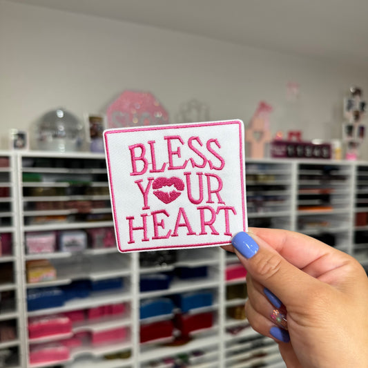Bless Your Heart Lips - Embroidered Patch