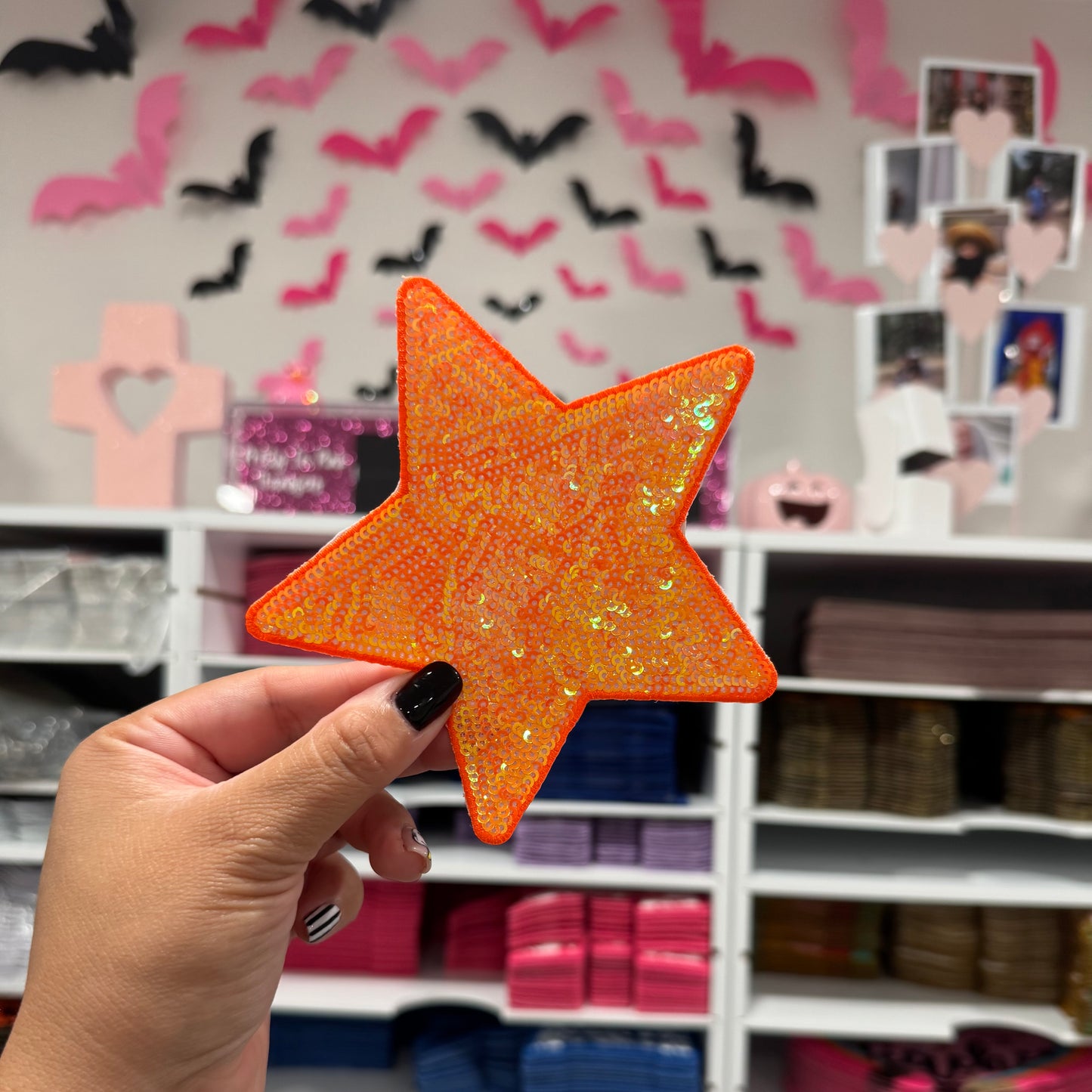 Halloween Stars - Sequin Patches (Set of 4)