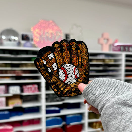 Baseball Glove - Sequin Patch
