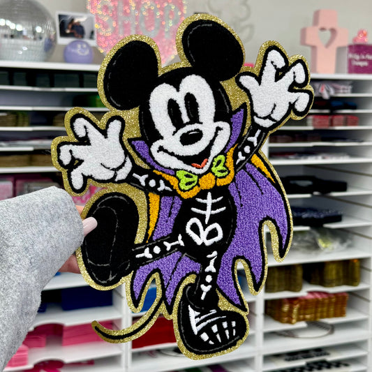 Skeleton Mouse - Chenille Patch