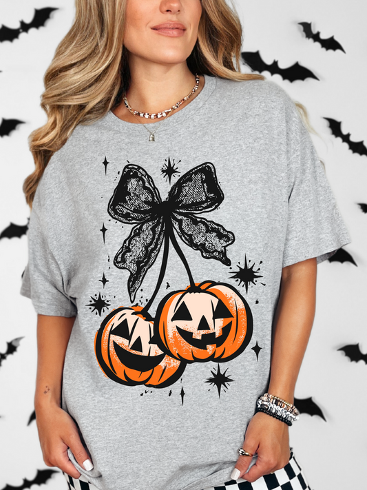 Lace Bow Pumpkin Cherries