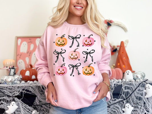 Pink Pastel Pumpkins & Bows
